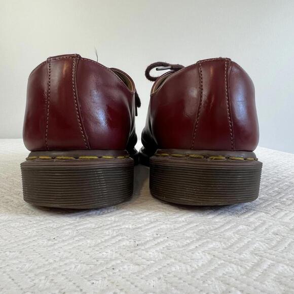 Vintage 1990’s Doc Martens Made In England Oxblood Oxford Shoes Men's 11 Red 6 H - Picture 11 of 14
